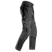 Snickers 6902 FlexiWork, Kneepad Holster Pocket Work Trousers Black - KNEE PAD TROUSERS