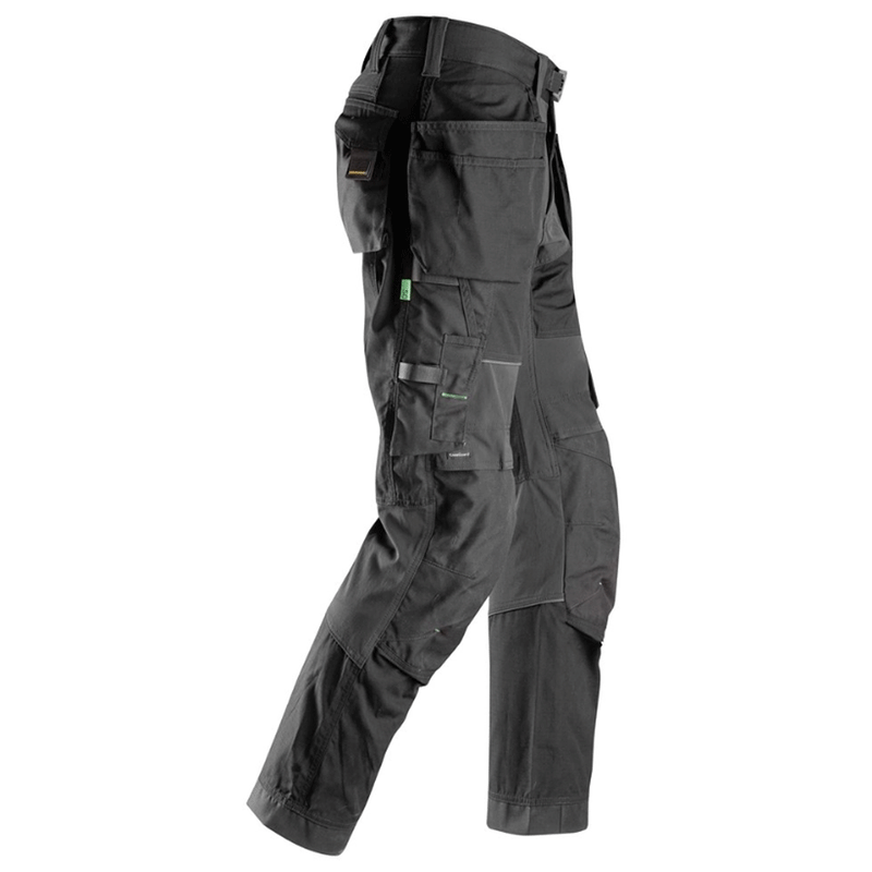 Snickers 6902 FlexiWork, Kneepad Holster Pocket Work Trousers Black - KNEE PAD TROUSERS
