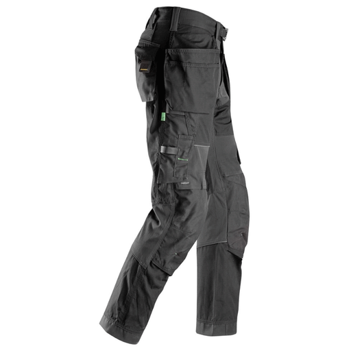 Snickers 6902 FlexiWork, Kneepad Holster Pocket Work Trousers Black - KNEE PAD TROUSERS