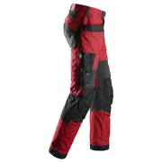 Snickers 6902 FlexiWork, Kneepad Holster Pocket Work Trousers Chilli Red - KNEE PAD TROUSERS