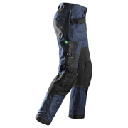 Snickers 6902 FlexiWork, Kneepad Holster Pocket Work Trousers Navy Blue - KNEE PAD TROUSERS