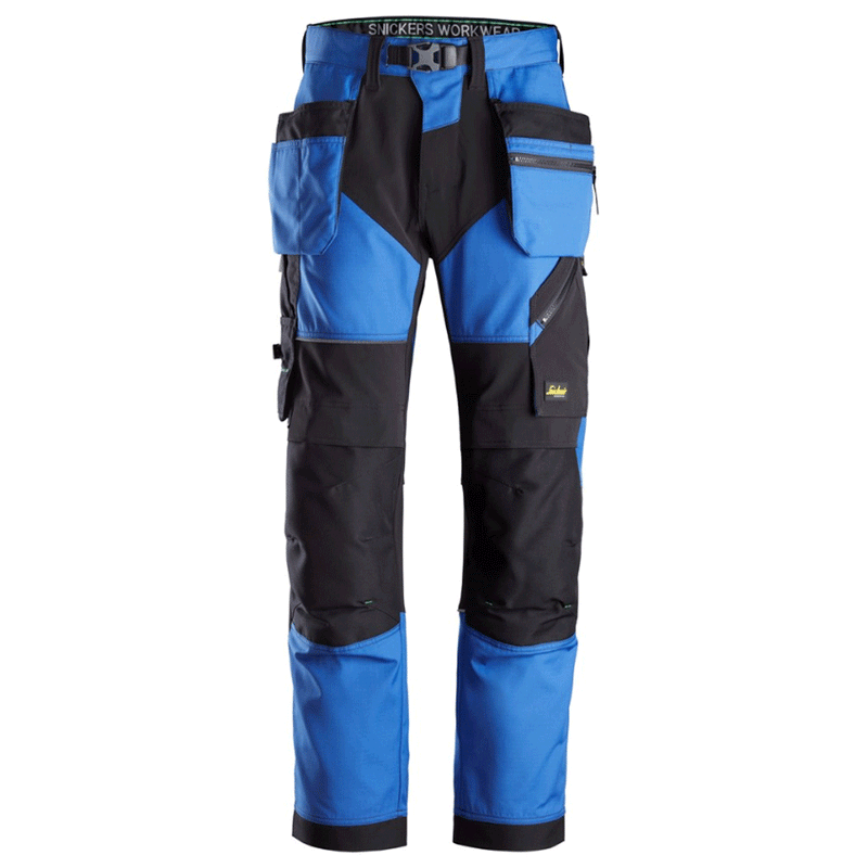 Snickers 6902 FlexiWork, Kneepad Holster Pocket Work Trousers True Blue - KNEE PAD TROUSERS