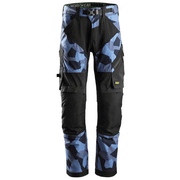 Snickers 6903 FlexiWork Stretch Kneepad Work Trousers Navy Camo - KNEE PAD TROUSERS