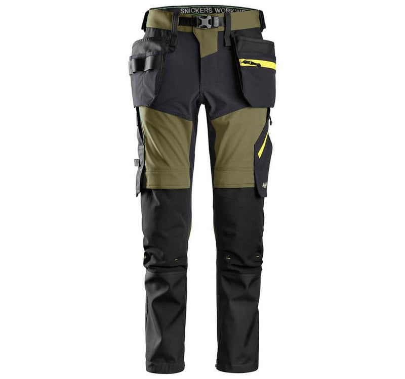 Snickers 6940 FlexiWork, Stretch Work Knee Pad Holster Pocket Trousers Various Colours - KNEE PAD TROUSERS
