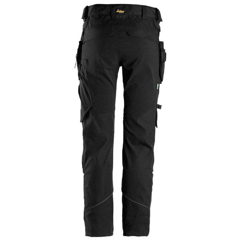 Snickers 6972 FlexiWork, Work Trousers+ Detachable Holster Pockets Black 38" Waist - 37" Leg - Apparel & Accessories > Clothing > Uniforms & Workwear > Contractor Pants & Coveralls SALE TROUSERS