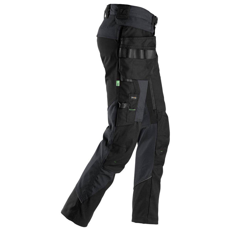 Snickers 6972 FlexiWork, Work Trousers+ Detachable Holster Pockets Steel Grey 33" Waist - 32" Leg - Apparel & Accessories > Clothing > Uniforms & Workwear > Contractor Pants & Coveralls SALE TROUSERS