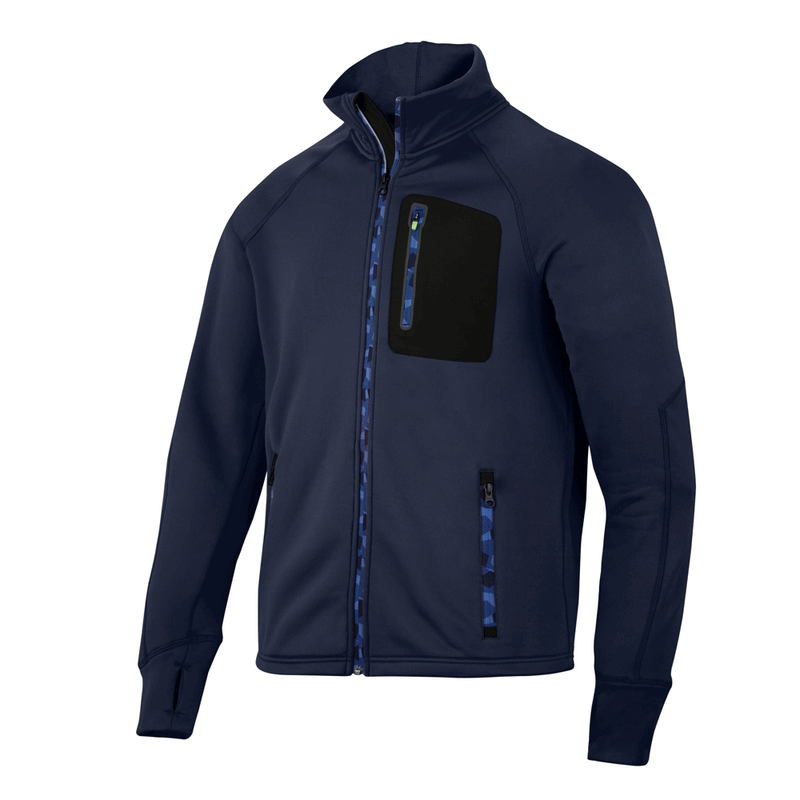 Snickers 8001 FlexiWork Stretch Fleece Jacket Navy Blue XS - Apparel & Accessories > Clothing > Outerwear > Coats & Jackets SALE JACKETS