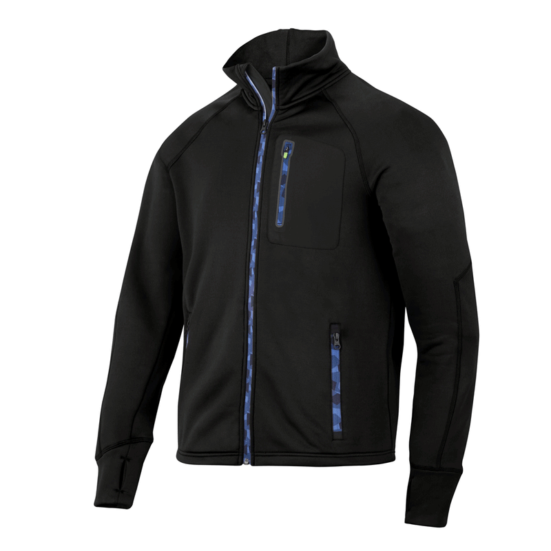 Snickers 8001 FlexiWork Stretch Fleece Jacket Black XS - Apparel & Accessories > Clothing > Outerwear > Coats & Jackets SALE JACKETS