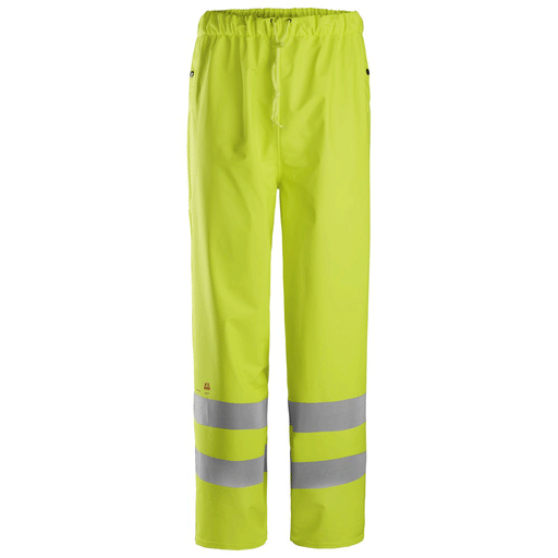 Snickers 8267 ProtecWork, Flame Retardant PU Hi-Vis Rain Trousers, Class 2 - FLAME RETARDANT TROUSERS