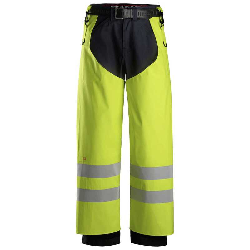 Snickers 8269 ProtecWork, Flame Retardant PU Hi-Vis Rain Chaps, Class 2 - FLAME RETARDANT TROUSERS