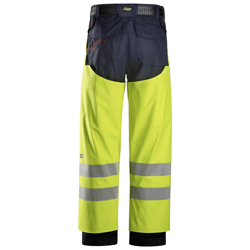 Snickers 8269 ProtecWork, Flame Retardant PU Hi-Vis Rain Chaps, Class 2 - FLAME RETARDANT TROUSERS