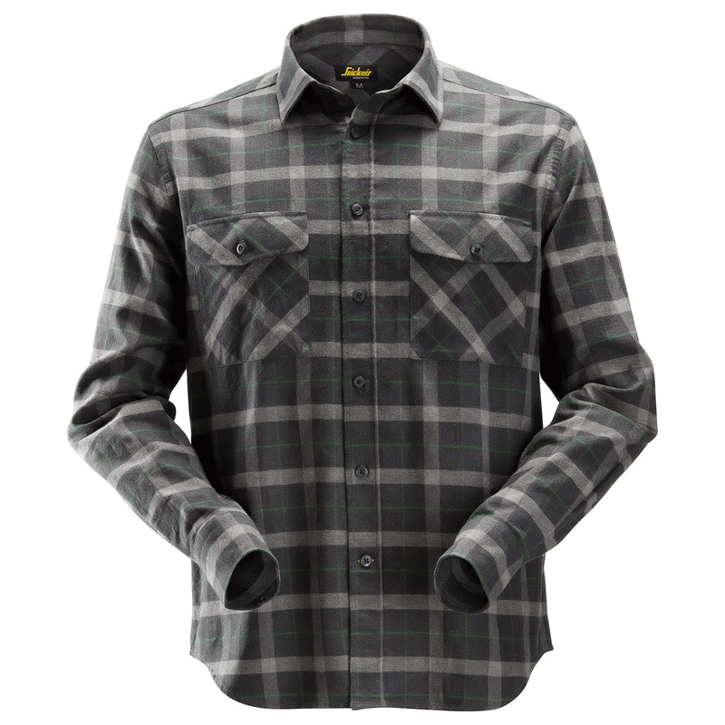 Snickers 8516 AllroundWork Flannel Checked Long Sleeve Shirt Various Colours - SHIRTS