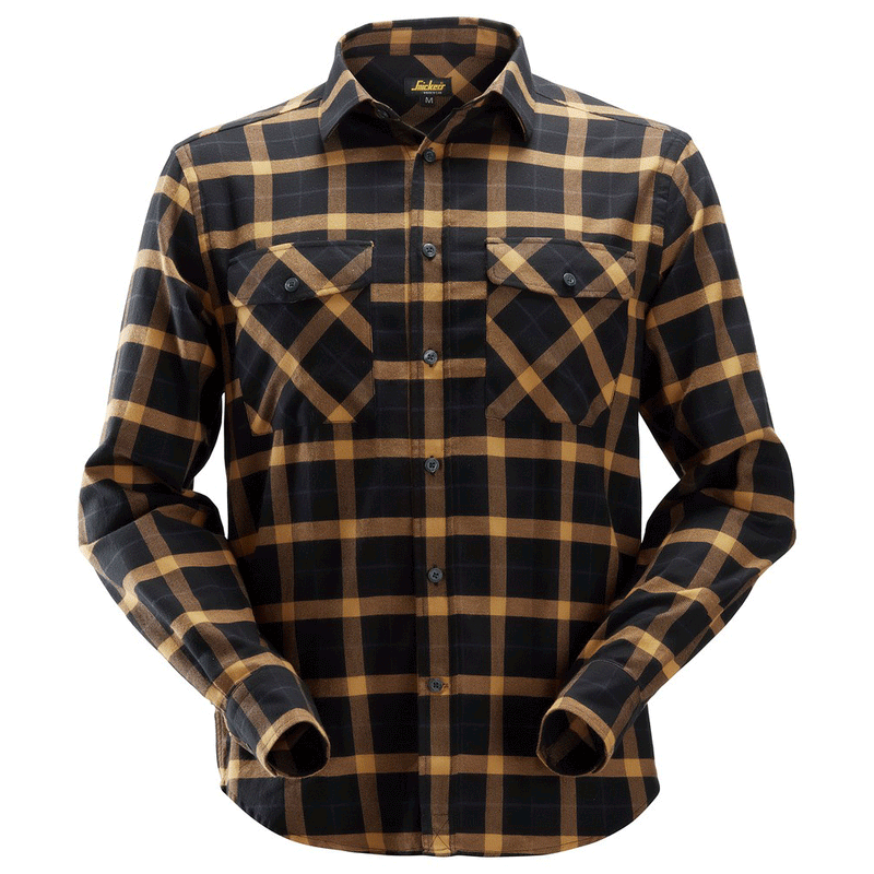 Snickers 8516 AllroundWork Flannel Checked Long Sleeve Shirt Various Colours - SHIRTS