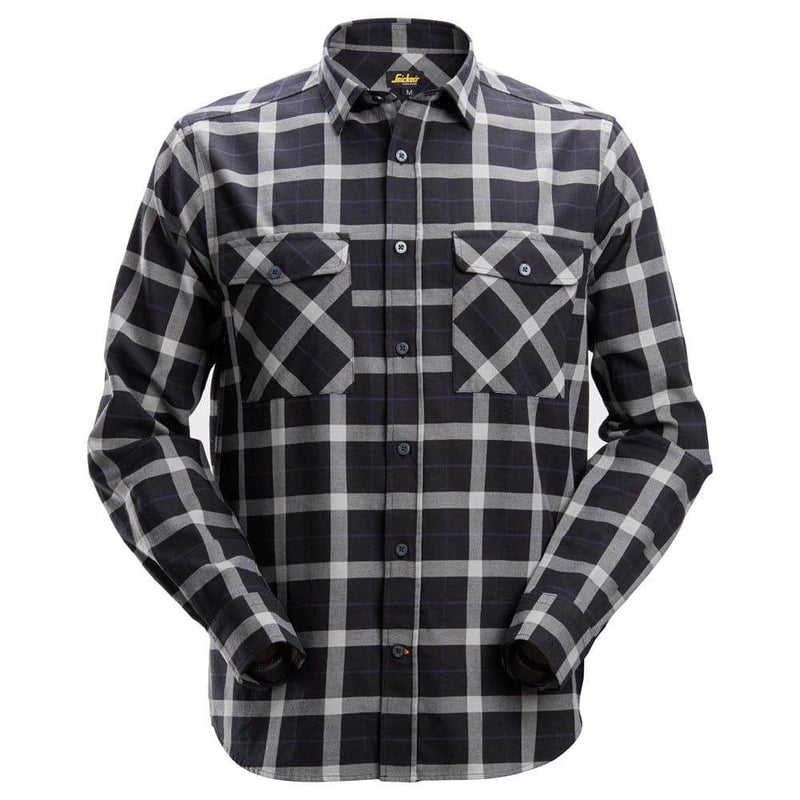 Snickers 8516 AllroundWork Flannel Checked Long Sleeve Shirt Various Colours - SHIRTS