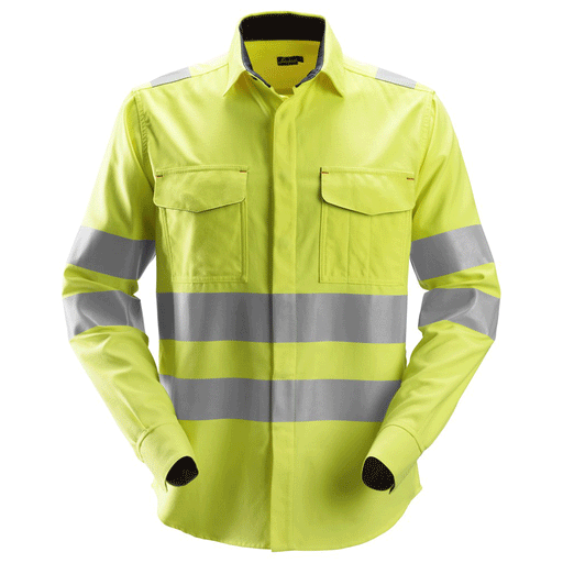Snickers 8562 ProtecWork,Flame Retardant Arc Protection Hi-Vis Shirt, Class 3 - FLAME RETARDANT SHIRTS