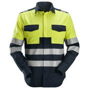 Snickers 8563 ProtecWork, Flame Retardant Arc Protection Hi-Vis Shirt, Class 1 - FLAME RETARDANT SHIRTS
