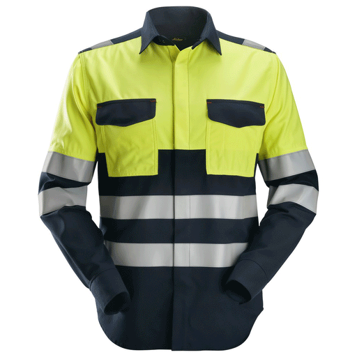 Snickers 8563 ProtecWork, Flame Retardant Arc Protection Hi-Vis Shirt, Class 1 - FLAME RETARDANT SHIRTS