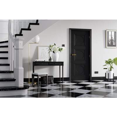 Antwerp Black Primed 3 Panel Interior Door - 1981mm x 838mm -
