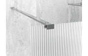 Sparta Fluted Wetroom Panel & Support Bar - Chrome -