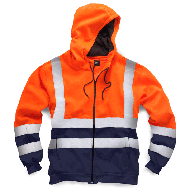 Standsafe HV032 Hi-Vis Two Tone Hoodie Various Colours - HI-VIS SWEATSHIRTS & HOODIES