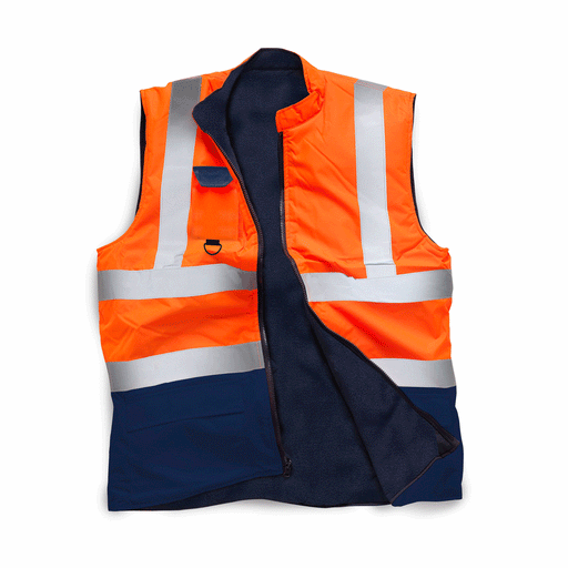 Standsafe HV037 Hi-Vis Two Tone Reversible Fleece Bodywarmer Various Colours - HI-VIS JACKETS & COATS