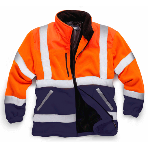Standsafe HV038 Hi-Vis Two Tone Fleece Jacket Various Colours - HI-VIS JACKETS & COATS