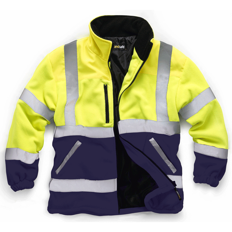 Standsafe HV038 Hi-Vis Two Tone Fleece Jacket Various Colours - HI-VIS JACKETS & COATS