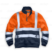 Standsafe HV040 1/4 Zip Hi-Vis Sweatshirt - HI-VIS SWEATSHIRTS & HOODIES
