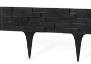 Lawn Edging, Plastic Palisade Slate Effect, 2.38m, Black - Home & Garden > Lawn & Garden Garden tools & Accesories