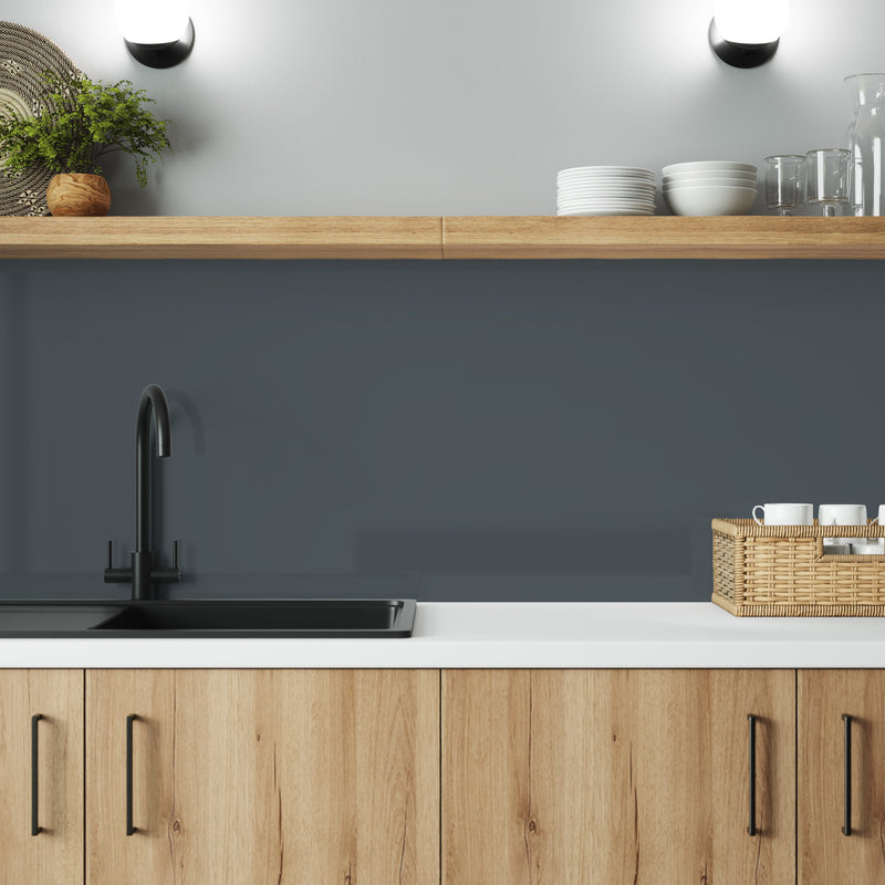 Bushboard Alloy Storm Blue Aluminium Feature Kitchen Splashback