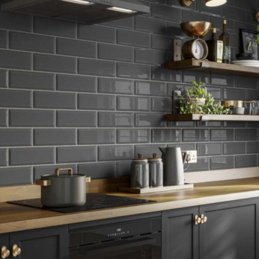Subway Dark Grey (Gloss Finish) - All Sizes - Subway Tiles