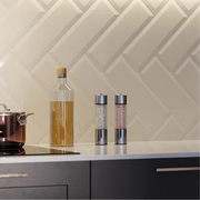 Subway Light Beige Bevel Décor - Tiles