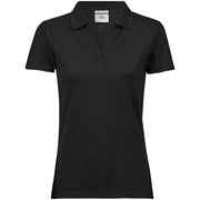 Tee Jays 1409 Ladies Luxury Stretch V Neck Polo Shirt - WOMENS T-SHIRTS