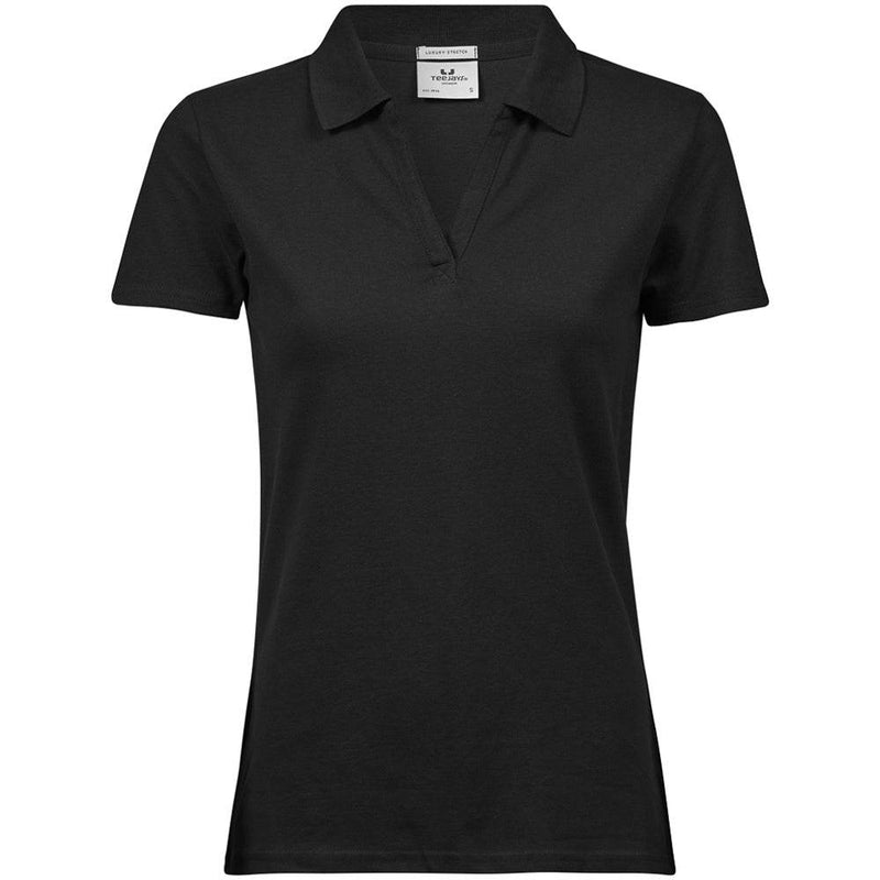 Tee Jays 1409 Ladies Luxury Stretch V Neck Polo Shirt - WOMENS T-SHIRTS