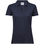 Tee Jays 1409 Ladies Luxury Stretch V Neck Polo Shirt - WOMENS T-SHIRTS