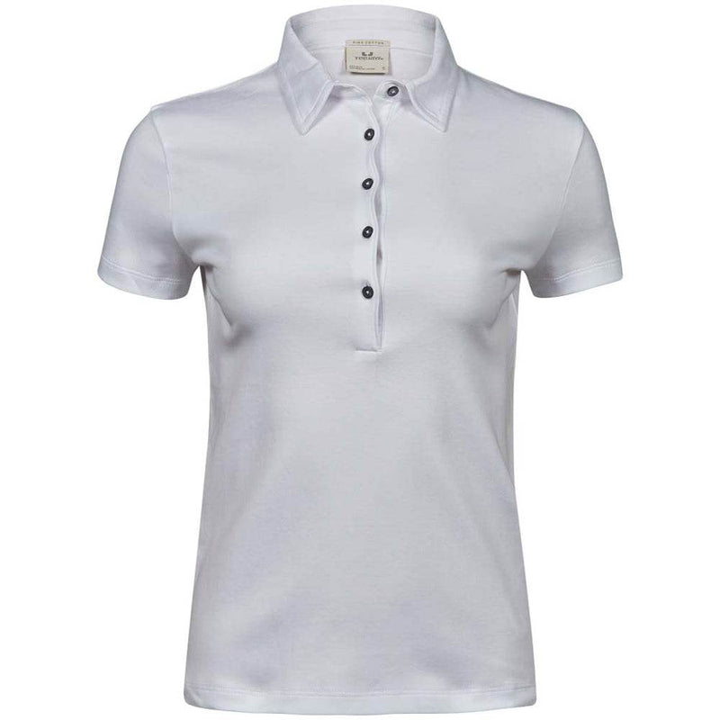 Tee Jays 1441 Ladies Pima Cotton Interlock Polo Shirt - WOMENS T-SHIRTS