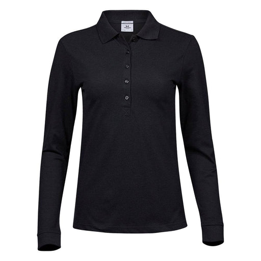 Tee Jays 146 Ladies Luxury Stretch Long Sleeve Polo Shirt - WOMENS T-SHIRTS