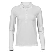 Tee Jays 146 Ladies Luxury Stretch Long Sleeve Polo Shirt - WOMENS T-SHIRTS