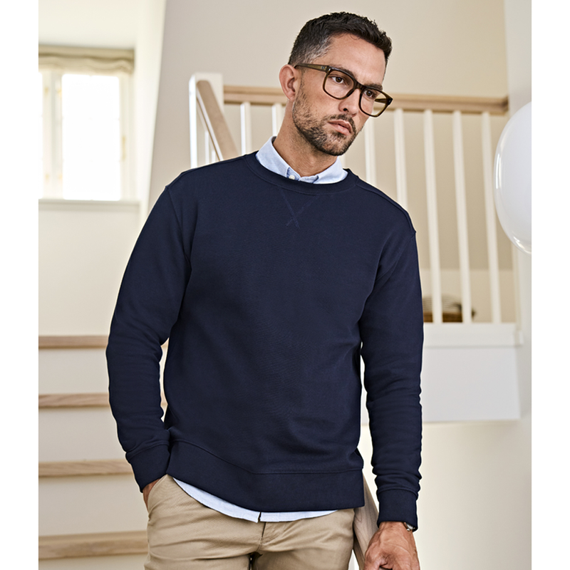 Tee Jays 5504 Ribbed Interlock Crew Neck Sweatshirt - SWEATSHIRTS