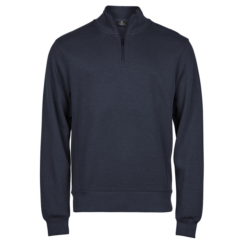 Tee Jays 5506 Ribbed Interlock Half Zip Sweatshirt - SWEATSHIRTS