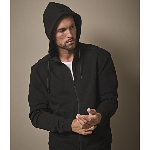 Tee Jays 5508 Ribbed Interlock Hooded Full Zip Sweat - HOODIES