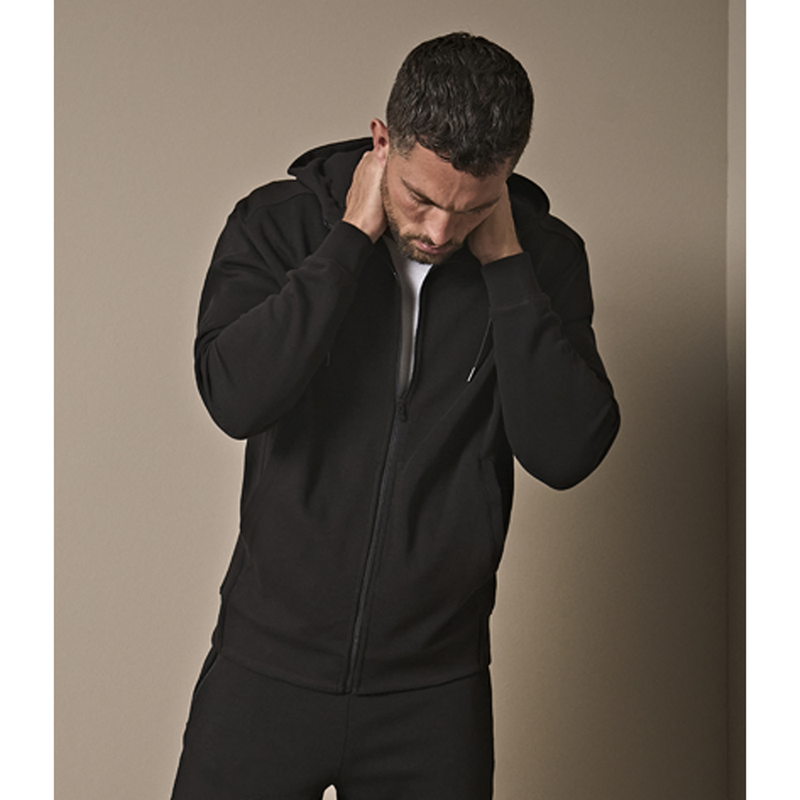 Tee Jays 5508 Ribbed Interlock Hooded Full Zip Sweat - HOODIES