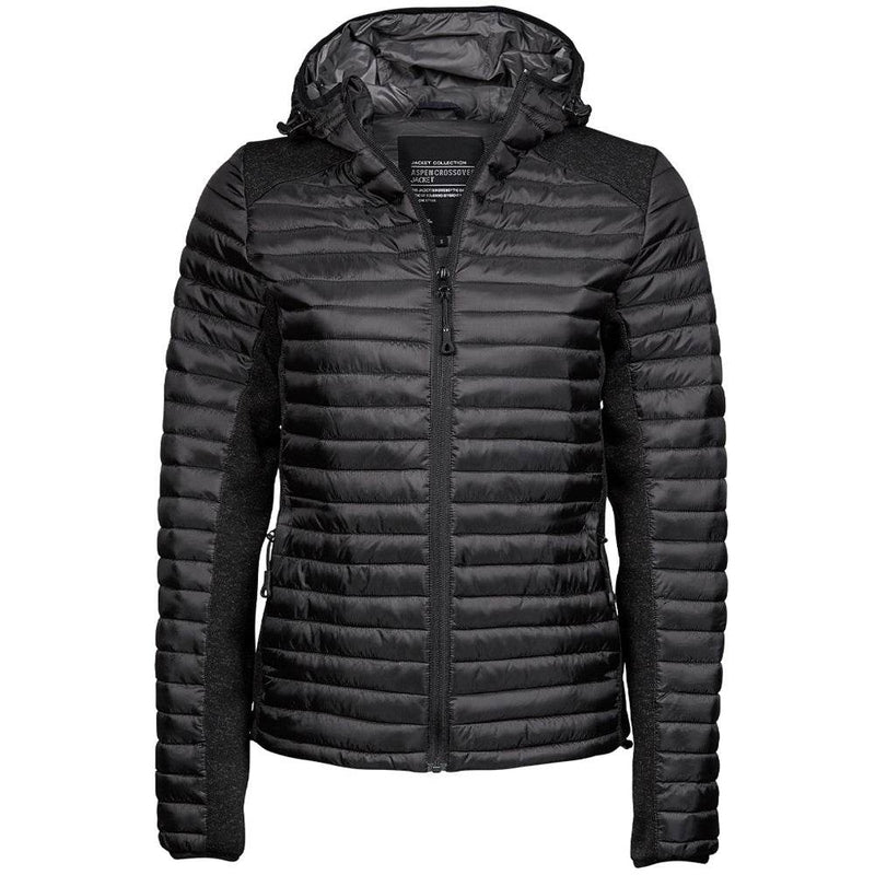 Tee Jays 9611 Ladies Crossover Hooded Padded Outdoor Jacket - Apparel & Accessories > Clothing > Outerwear > Coats & Jackets WOMENS JACKETS
