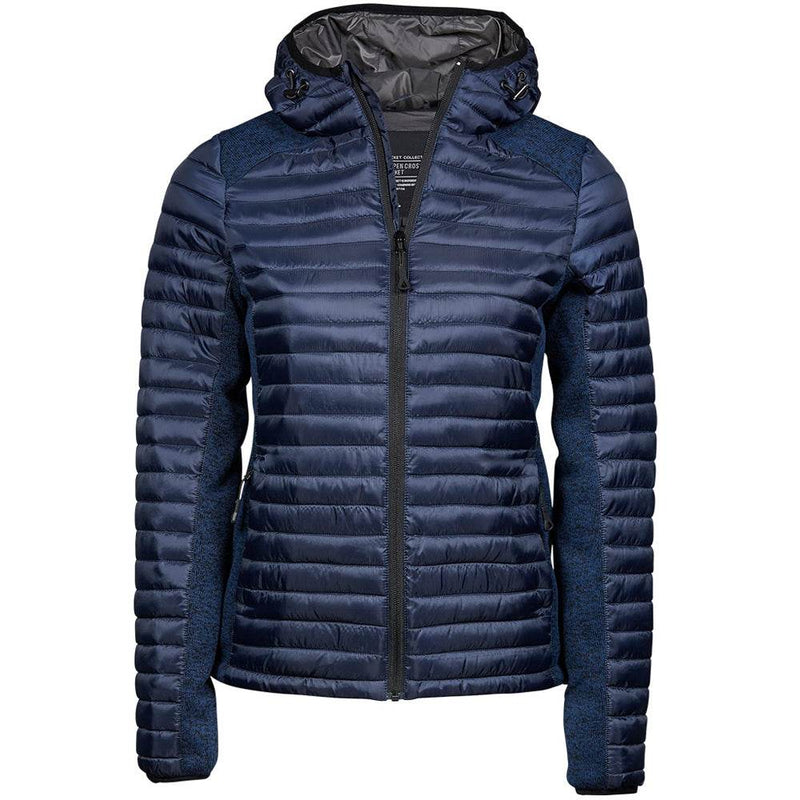 Tee Jays 9611 Ladies Crossover Hooded Padded Outdoor Jacket - Apparel & Accessories > Clothing > Outerwear > Coats & Jackets WOMENS JACKETS