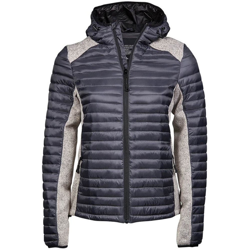Tee Jays 9611 Ladies Crossover Hooded Padded Outdoor Jacket - Apparel & Accessories > Clothing > Outerwear > Coats & Jackets WOMENS JACKETS