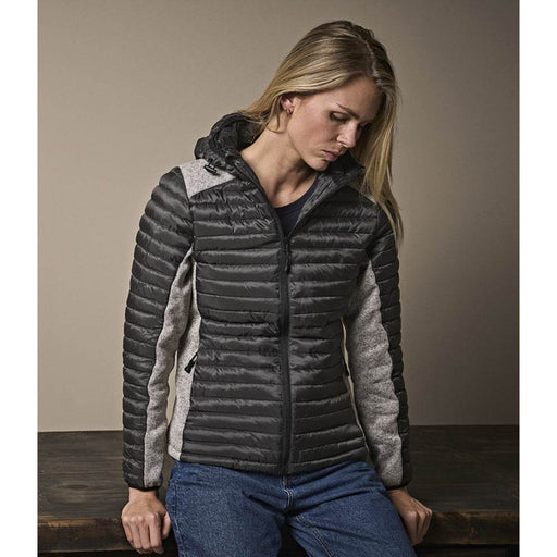 Tee Jays 9611 Ladies Crossover Hooded Padded Outdoor Jacket - Apparel & Accessories > Clothing > Outerwear > Coats & Jackets WOMENS JACKETS