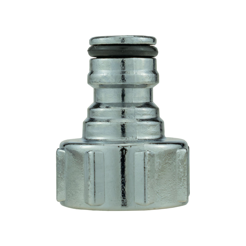 Tap Connector Snap On Male - 3/4" BSPF Metal Chrome - Home & Garden > Lawn & Garden > Watering & Irrigation > Garden Hose Fittings & Valves > Garden Hose Fittings Garden watering
