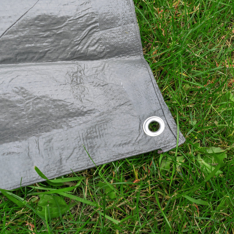 Gray S-Grade Tarpaulin 4m x 5m - Hardware > Hardware Accessories > Tarps Tarpaulins