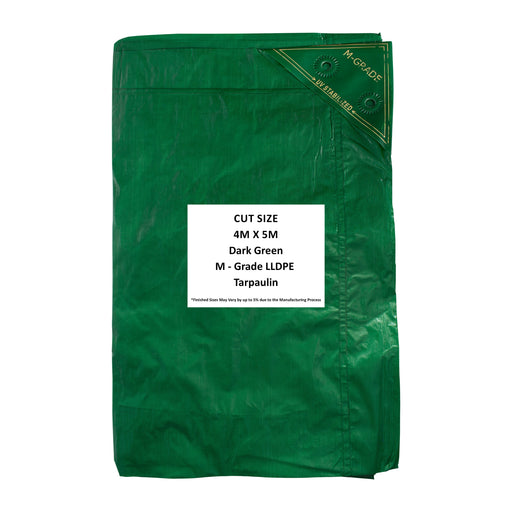 M-Grade LLDPE Green Tarpaulin 4m x 5m - Hardware > Hardware Accessories > Tarps Tarpaulins