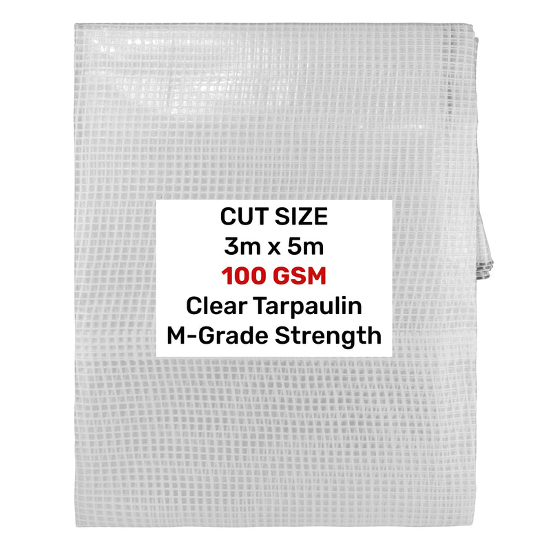 Clear M-Grade Tarpaulin 3m x 5m - Hardware > Hardware Accessories > Tarps Tarpaulins